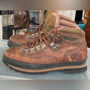 Timberland Euro Hiker Women's Size 9M Shoes Brown Leather Outdoor Hiking Boots